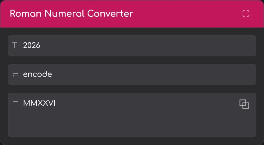 Roman Numeral Converter